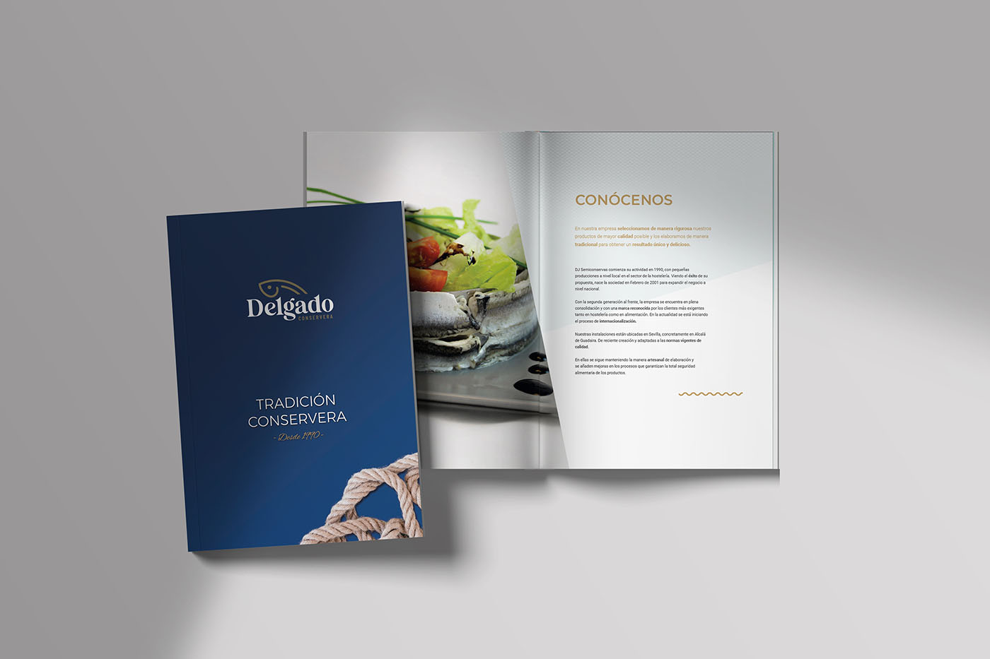 diseño de catálogo para empresa de alimentación