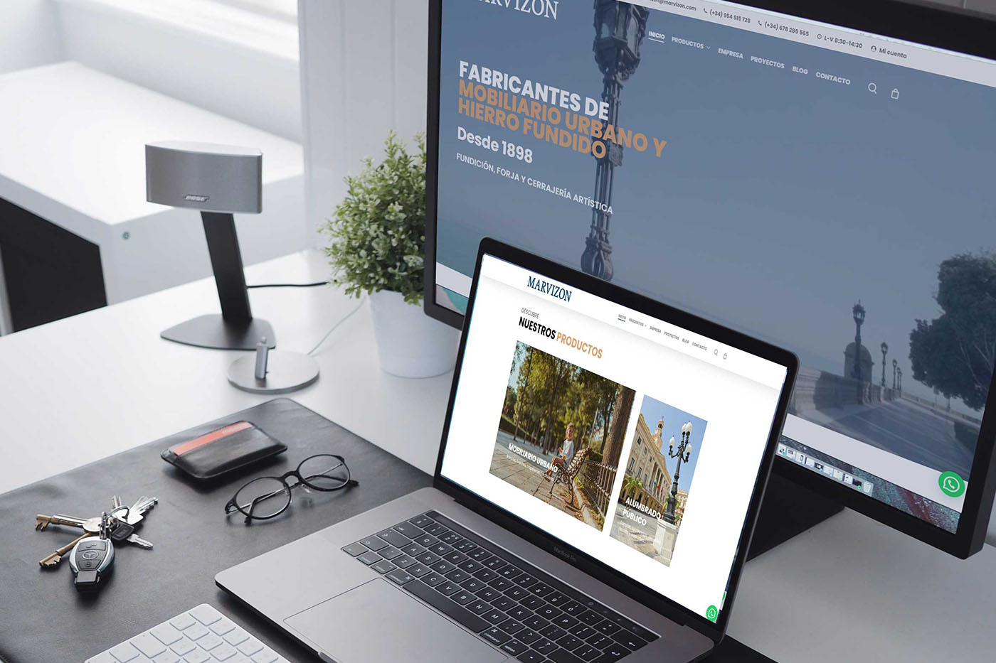 adaptación de página web de mobiliario urbano a diferentes dispositivos