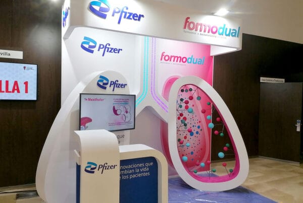 Rótulos y vinilos para stand congreso médico